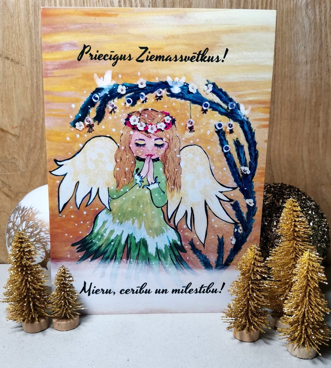 Original Christmas card design by Elīna Veinberga