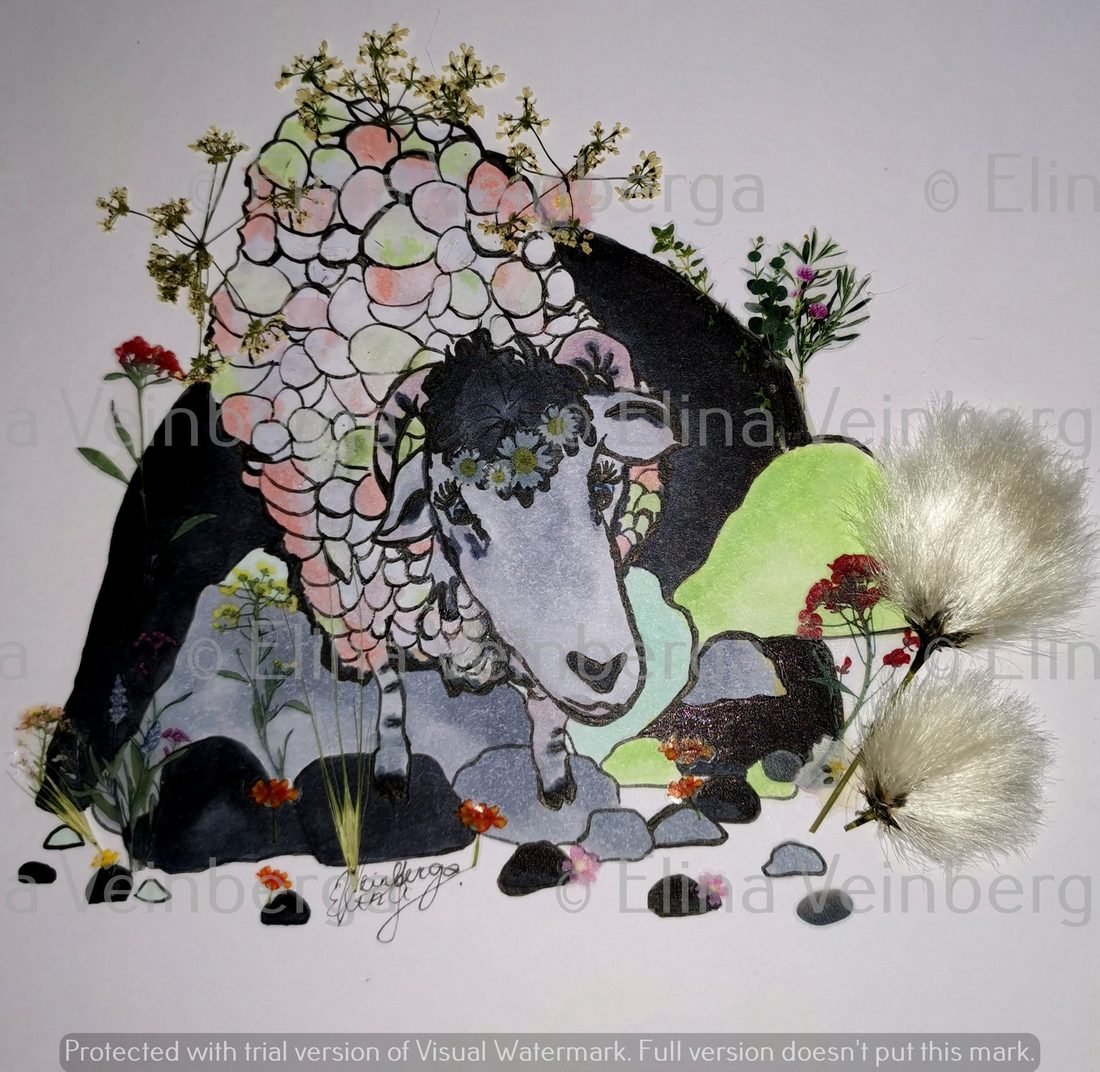 Original colourful illustration by Elīna Veinberga