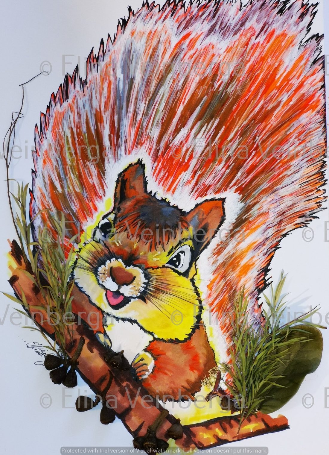 Original colourful illustration by Elīna Veinberga