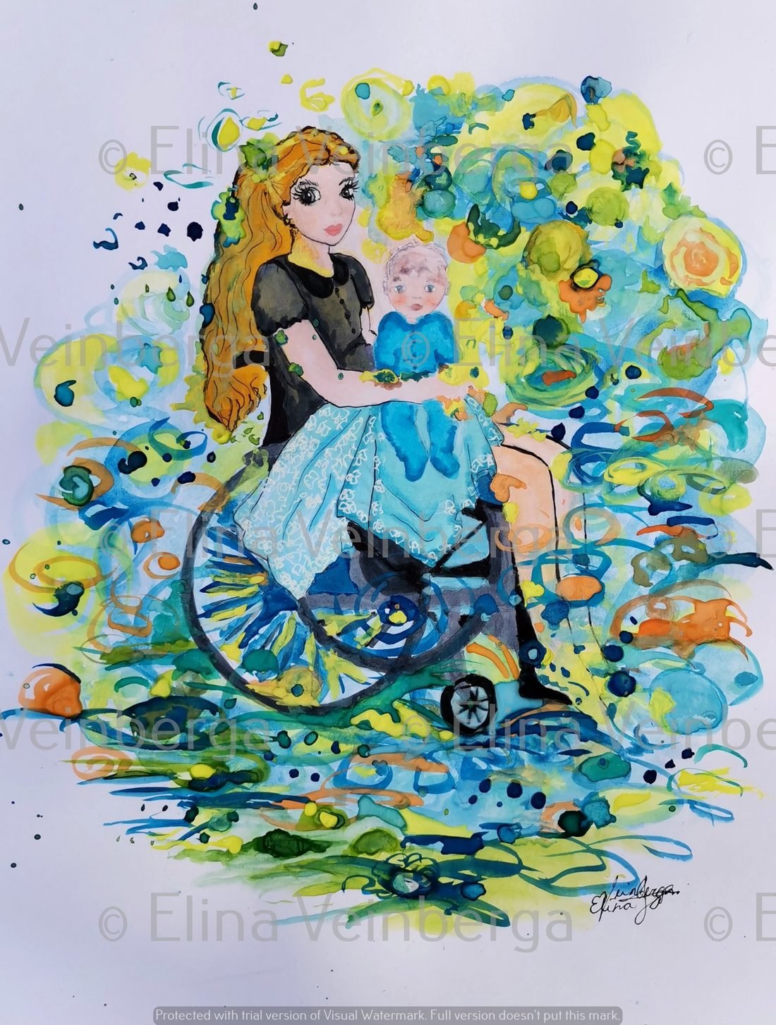 Original heartfelt painting by Elīna Veinberga