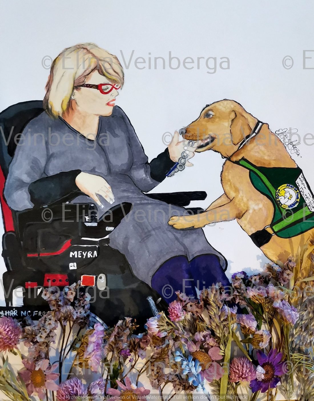 Original heartfelt painting by Elīna Veinberga